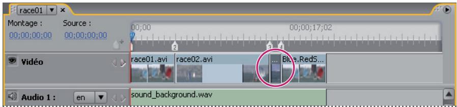 ADOBE ENCORE CS4 - Suppression de clips video ou audio d'un montage - 1
