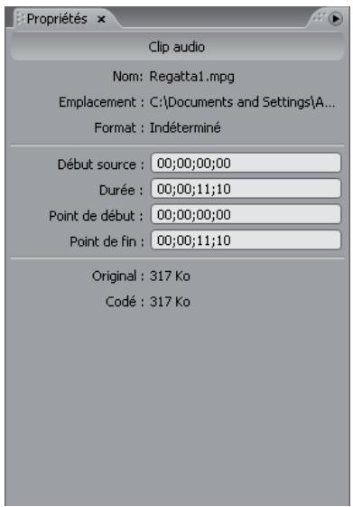 ADOBE ENCORE CS4 - Affichage des propriétés d'un clip - 1