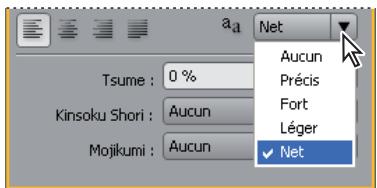 ADOBE ENCORE CS4 - Options de lissage de texte - 1