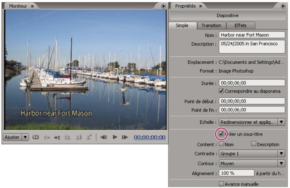 ADOBE ENCORE CS5 - Création de sous-titres pour des diapositives - 1