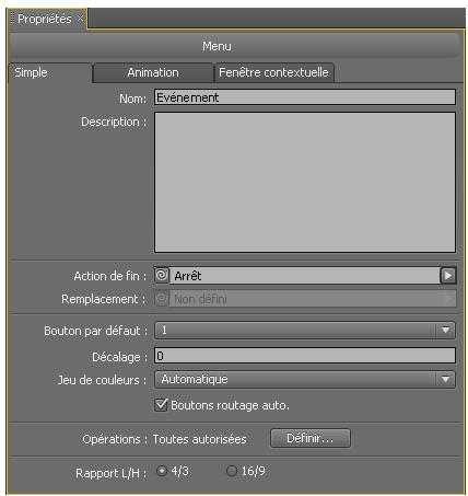 ADOBE ENCORE CS5 - Attribution d'un nom aux menus et aux boutons - 1