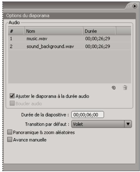 ADOBE ENCORE CS5 - Ajout d'audio à des diaporamas - 1