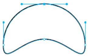 ADOBE FIREWORKS CS5 - Modification de la forme d'un segment de tracé de courbe - 1