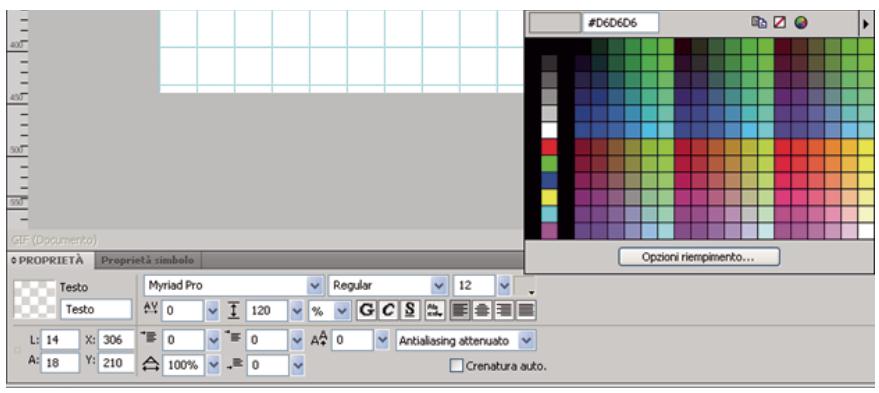 ADOBE FIREWORKS CS5 - Définition de la couleur du texte dans un bloc de texte sélectionné - 1