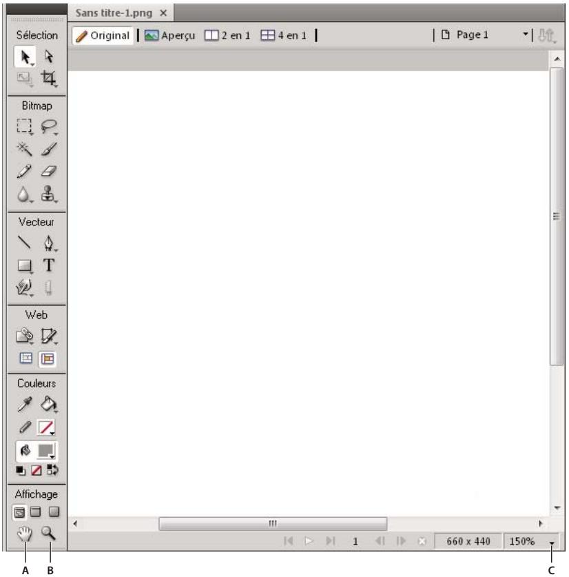 ADOBE FIREWORKS CS5 - Zoom et panoramique avant et arrière - 1