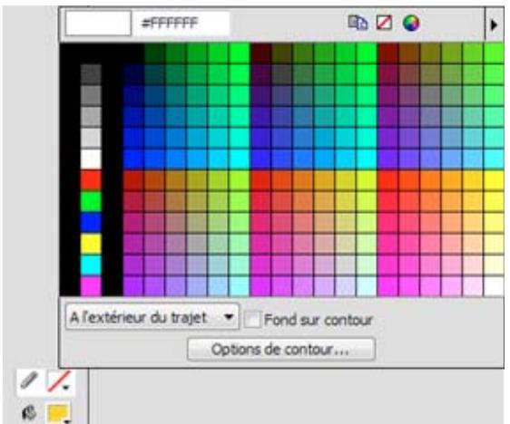 ADOBE FIREWORKS CS5 - Activation de la couleur de contour ou de fond - 1