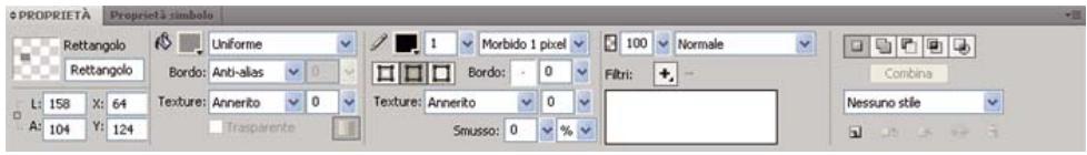 ADOBE FIREWORKS CS5 - Informations sur la sélection dans l'inspecteur des propriétés - 1