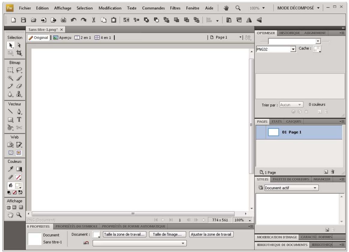 ADOBE FIREWORKS CS5 - Présentation de l'espace de travail Fireworks - 1