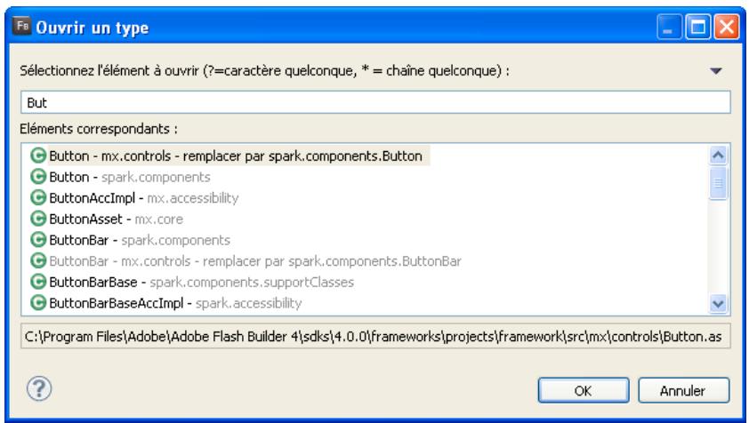 ADOBE FLASH BUILDER 4.7 - Navigation et affichage des classes - 1