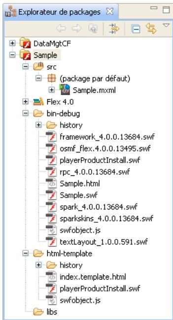 ADOBE FLASH BUILDER 4.7 - Vue Explorateur de packages - 1