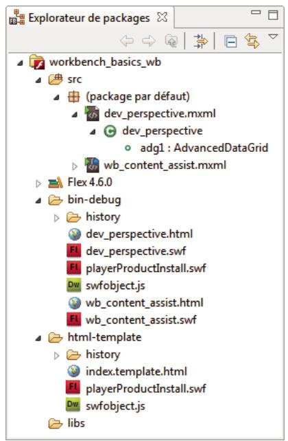 ADOBE FLASH BUILDER 4.7 - Projets dans l'Explorateur de packages - 1