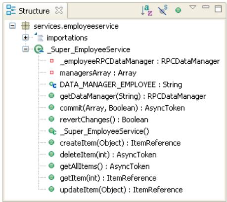 ADOBE FLASH BUILDER 4.7 - Vue Structure en mode Classe - 1