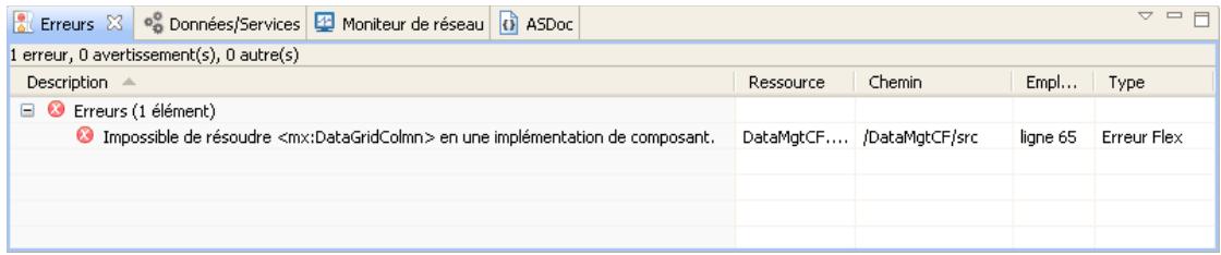 ADOBE FLASH BUILDER 4.7 - Vérification des erreurs de syntaxe dans les projets Flex - 3