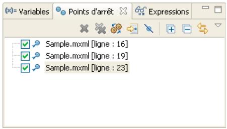 ADOBE FLASH BUILDER 4.7 - Vue Points d'arrêt - 1