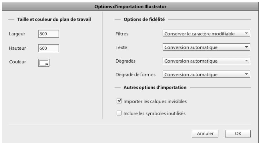ADOBE FLASH CATALYST CS5 - Importation de fichiers Adobe Illustrator - 2
