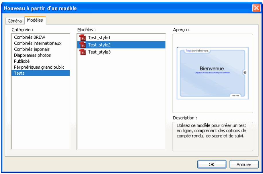 ADOBE FLASH CS3 - Creation des modèles de tests - 1