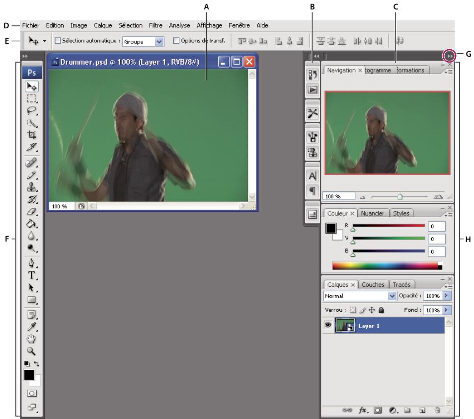 ADOBE FLASH CS3 - Aperçu de l'espace de travail - 2