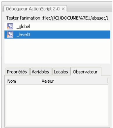 ADOBE FLASH CS3 - Utilisation de la liste d'observation - 2