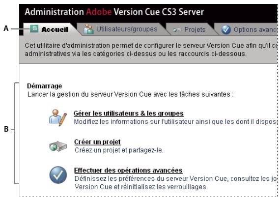 ADOBE FLASH CS3 - A propos de l'administration du serveur Version Cue - 1
