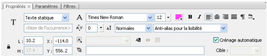 ADOBE FLASH CS3 - Présentation de l'inspecteur des propriétés - 1