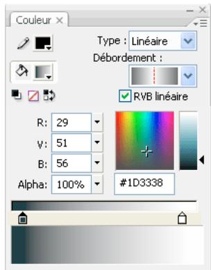 ADOBE FLASH CS3 - A propos du panneau Couleur - 1