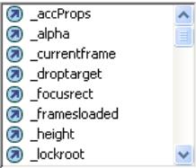ADOBE FLASH CS3 - Utilisation des conseils de code de type menu - 1