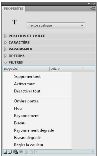ADOBE FLASH CS4 - Application de filtrés - 1