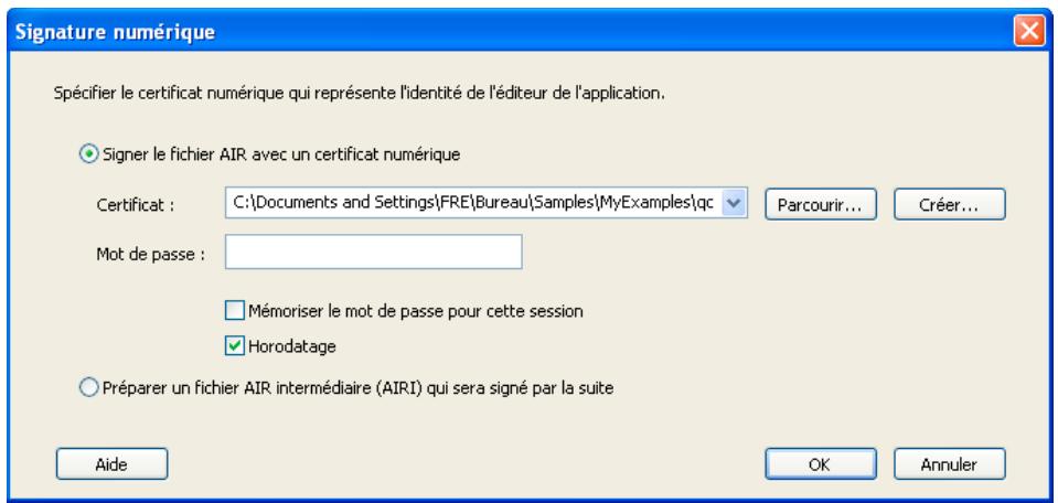 ADOBE FLASH CS4 - Signature d'une application Adobe AIR avec un certificat numérique acquis auprès d'une autorité de certification racine - 1