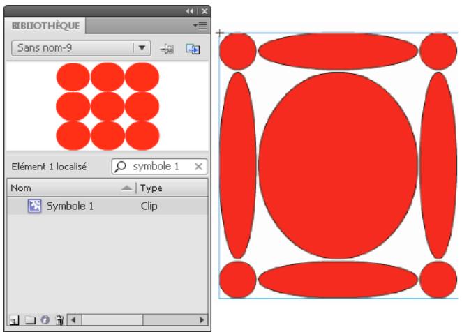 ADOBE FLASH CS4 - A propos de la mise à l'échelle à 9 découpes et des symboles de clip - 1