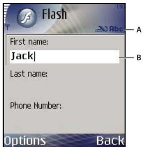 ADOBE FLASH LITE 4 - Indicateur du mode de saisie - 1