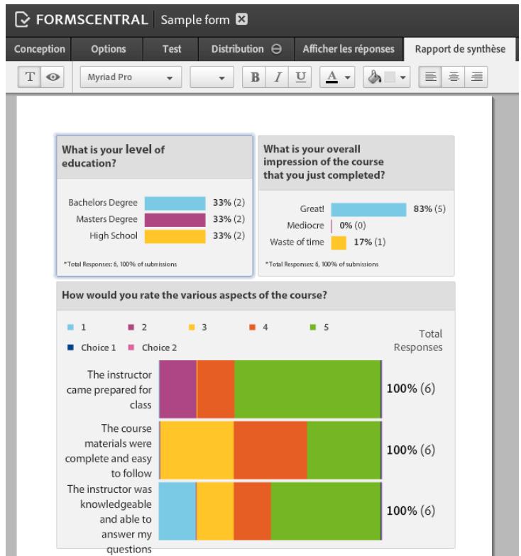 ADOBE FORMSCENTRAL - Chapitre 6 : Rapports de synthèse - 1