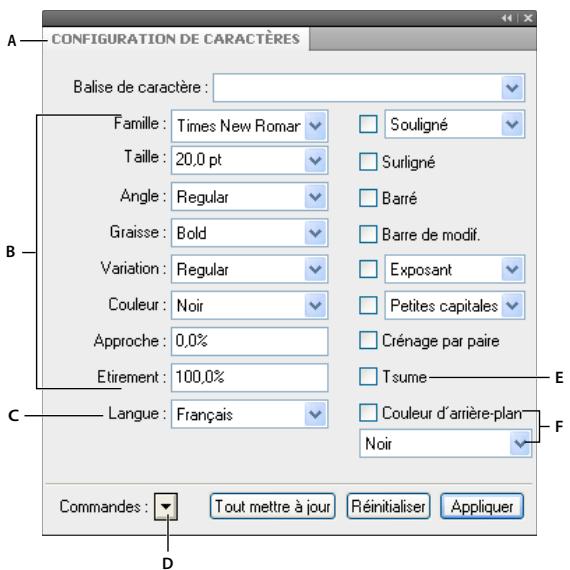 ADOBE FRAMEMAKER 10 - Configuration de caractères - 1