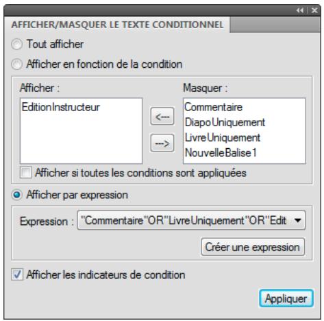 ADOBE FRAMEMAKER 10 - Visualisation de texte conditionnel importé - 1
