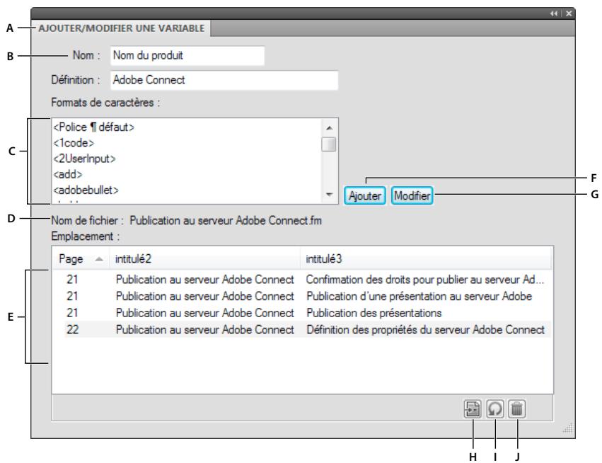 ADOBE FRAMEMAKER 10 - Modification d'une définition de variable - 2