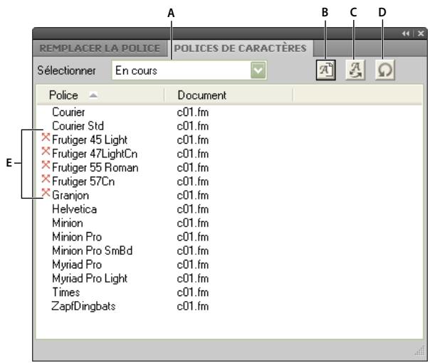 ADOBE FRAMEMAKER 10 - Remplacement des polices à l'aide du conteneur Polices - 1