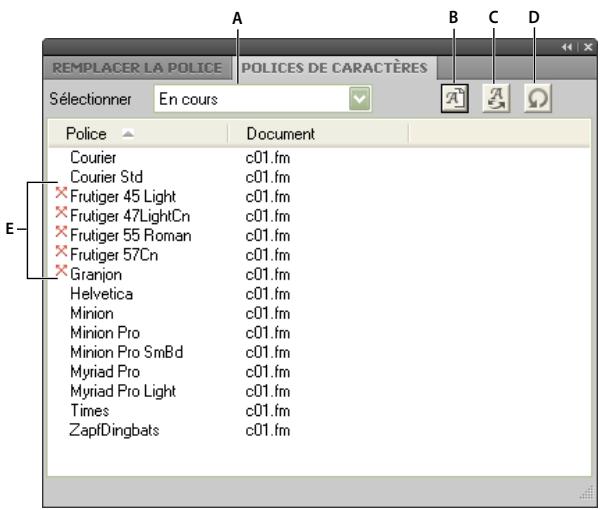 ADOBE FRAMEMAKER 11 - Remplacement des polices à l'aide du conteneur Polices - 1