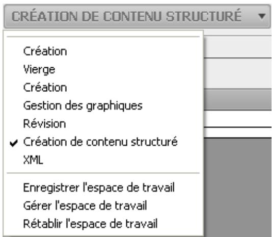 ADOBE FRAMEMAKER 11 - Changement d'espace de travail - 1