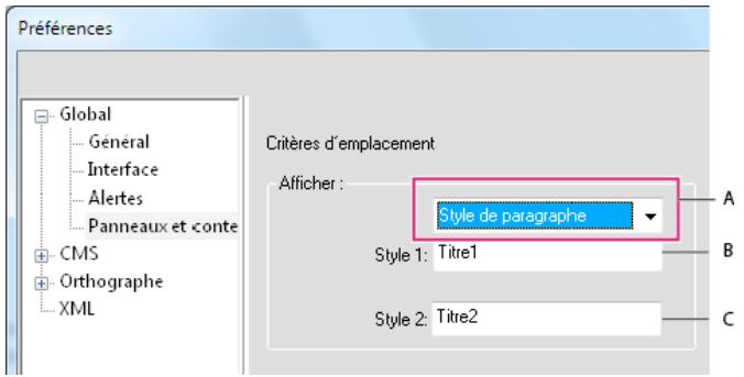 ADOBE FRAMEMAKER 11 - Configuration des critères d'emplacement des conteneurs - 1
