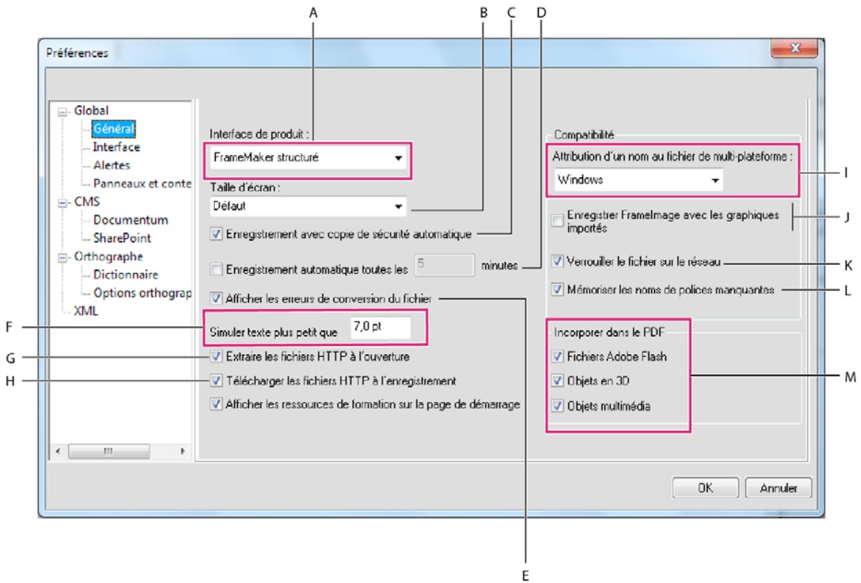 ADOBE FRAMEMAKER 11 - Preférences générales - 1