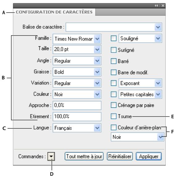 ADOBE FRAMEMAKER 11 - Configuration de caractères - 1