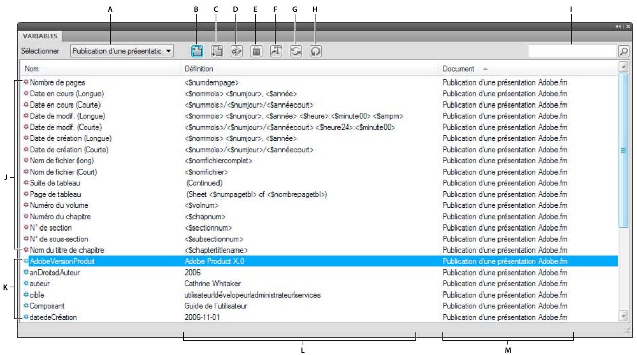 ADOBE FRAMEMAKER 11 - Contneur de variables - 1