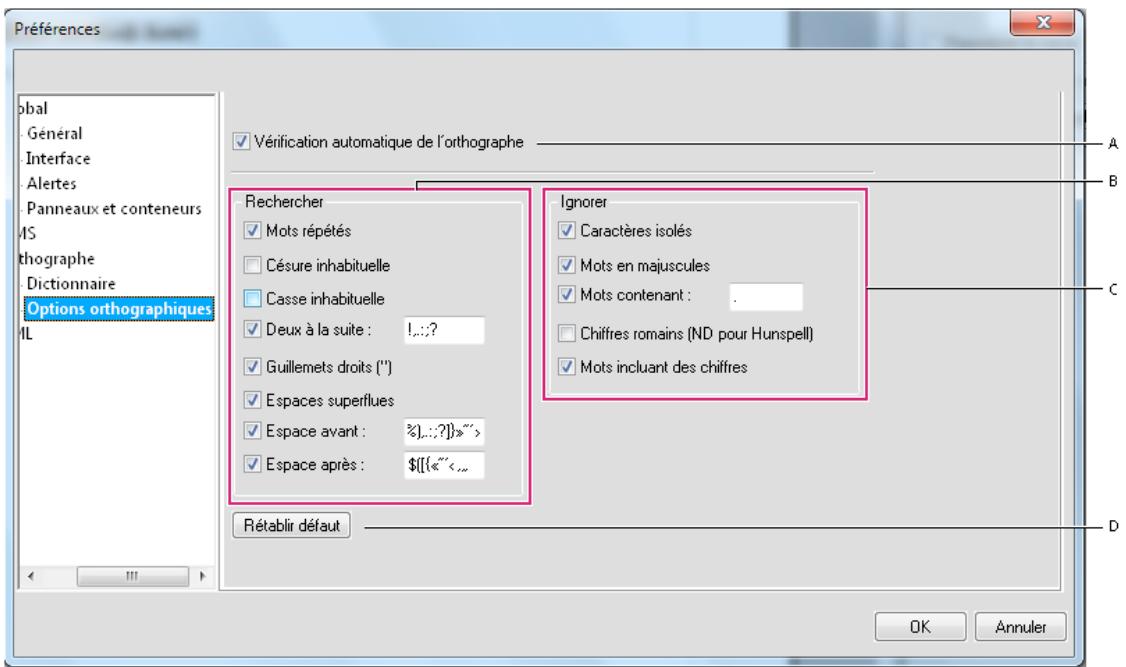 ADOBE FRAMEMAKER 11 - Options d'orthographe - 1
