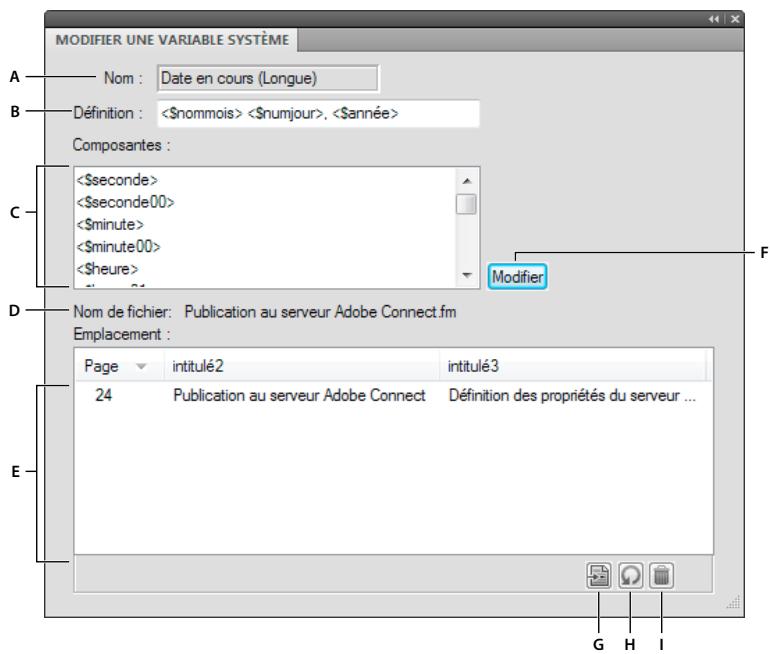 ADOBE FRAMEMAKER 11 - Modification d'une définition de variable - 1