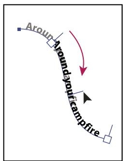 ADOBE ILLUSTRATOR CS4 - Déplacement ou basculement symétrique de texte curviligne - 2