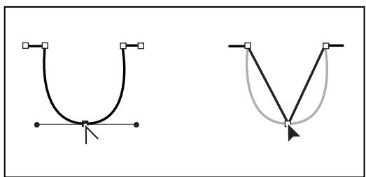 ADOBE ILLUSTRATOR CS4 - Conversion précise d'un point d'ancrage à l'aide de l'outil Conversion de point directeur - 2