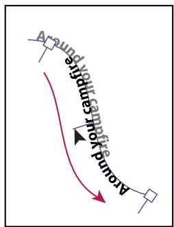 ADOBE ILLUSTRATOR CS4 - Déplacement ou basculement symétrique de texte curviligne - 4