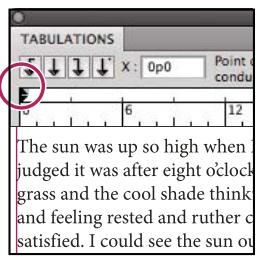 ADOBE ILLUSTRATOR CS4 - Définition d'un retrait à l'aide du panneau Tabulations - 2
