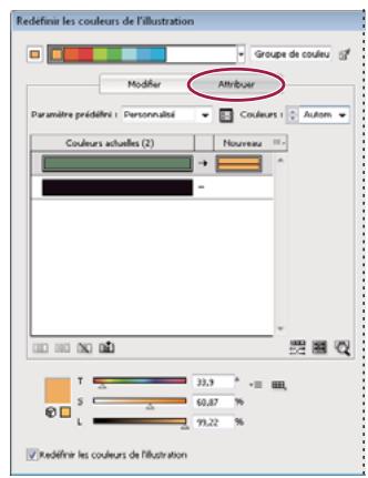 ADOBE ILLUSTRATOR CS4 - Présentation de la boîte de dialogue Modifier les couleurs / Redéfinir les couleurs de l'illustration - 2