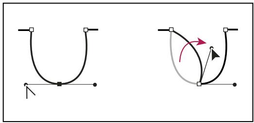 ADOBE ILLUSTRATOR CS4 - Conversion précise d'un point d'ancrage à l'aide de l'outil Conversion de point directeur - 3