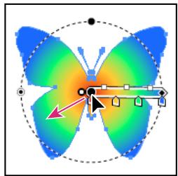 ADOBE ILLUSTRATOR CS4 - Modification de la direction, du rayon ou de l'origine d'un dégradé. - 1